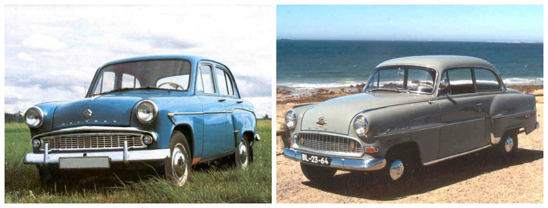 Москвич-402(1956-1964)-Opel Olympia Rekord(1947-1953)