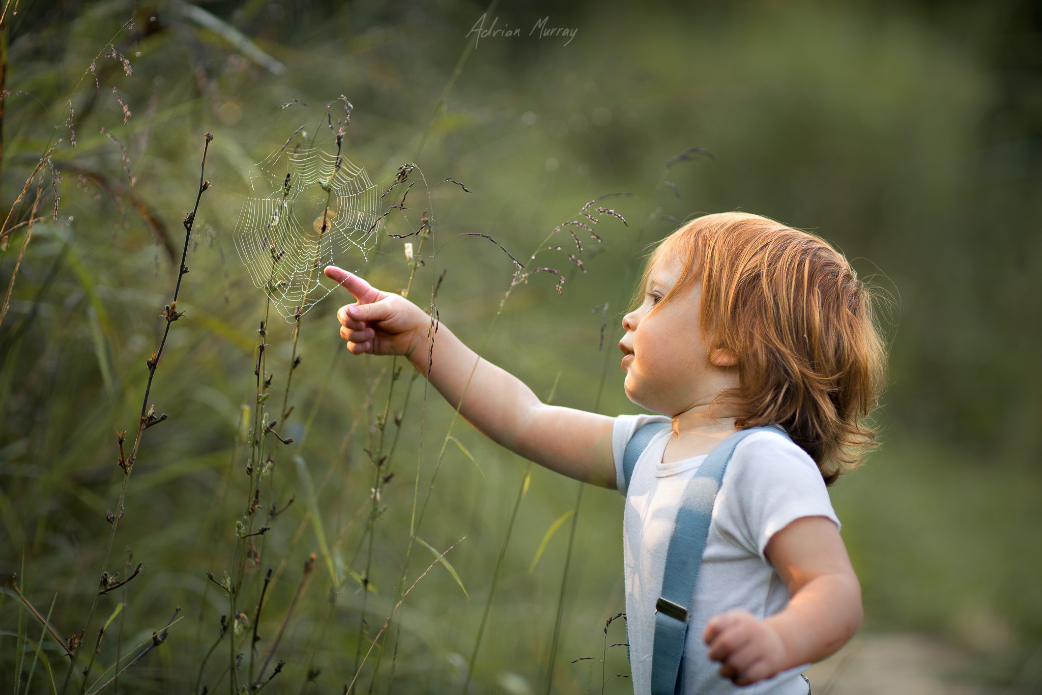 Ребенок удивляется природе