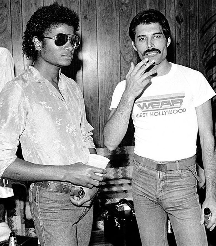 Майкл Джексон и Фредди Меркьюри 1980 год
