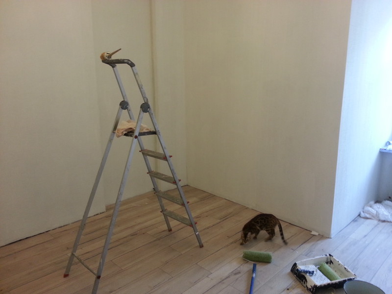Подготовка комнаты к новому шкафу началась издалека 