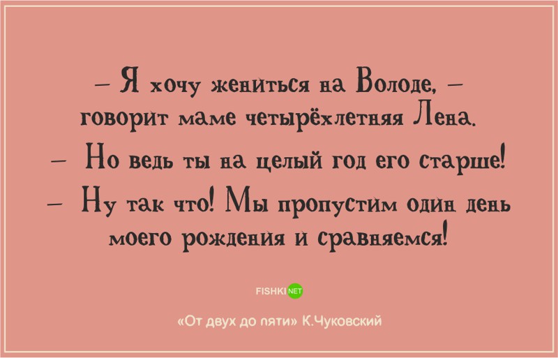 Чудесные цитаты малышей из книги Корнея Чуковского
