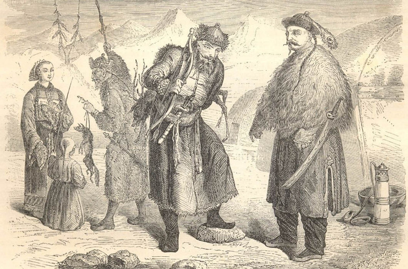 Типы маньчжуров и тунгусов, 1860 год