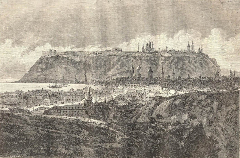 Сибирь. Тобольск, общий вид, 1862 год