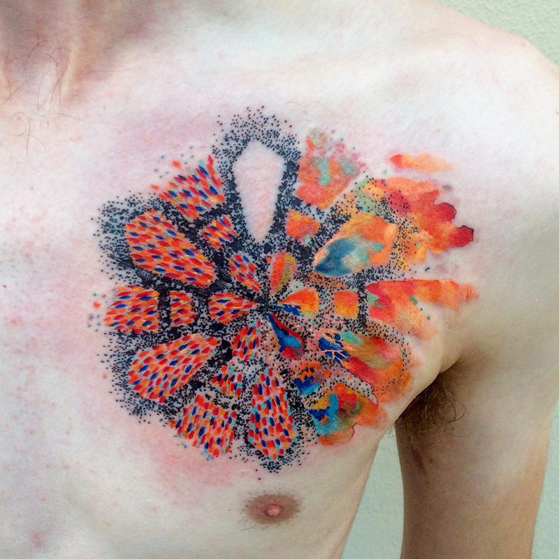 Акварельные татуировки от чешского художника, которые выглядят так, будто нарисованы на бумаге