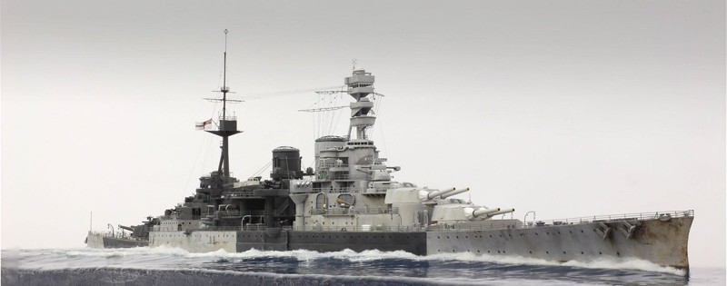 Диорама: шли по морю линкор да линейный крейсер