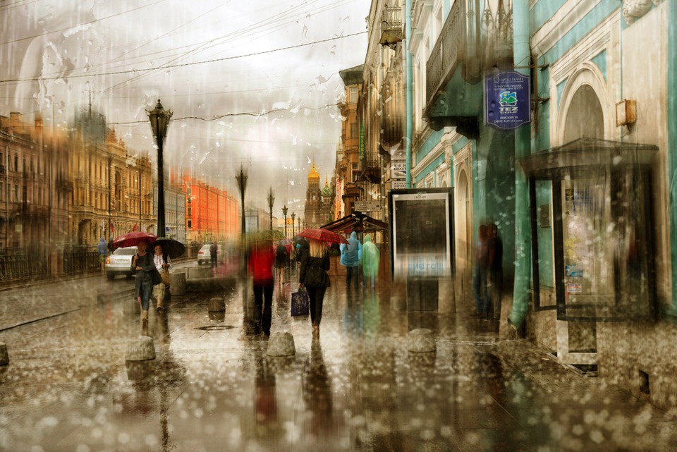 Санкт петербург и дождь