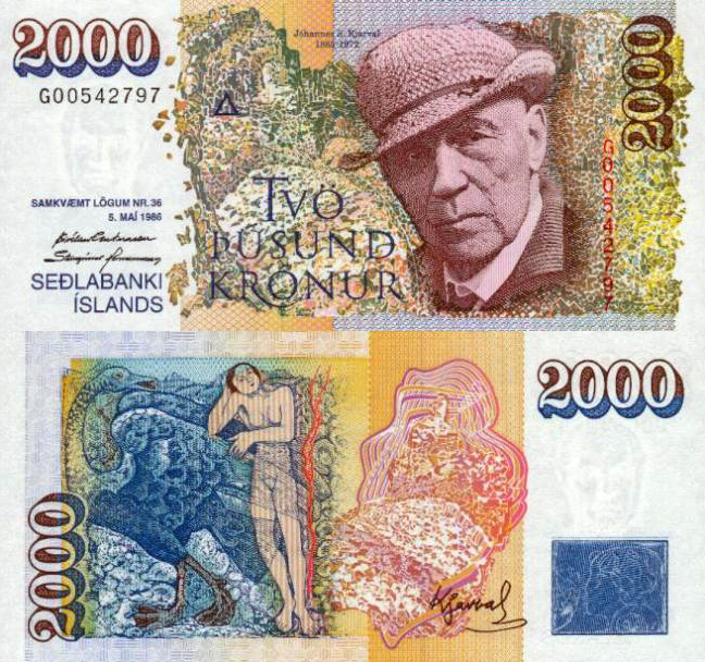 Различные купюры. 2000 Исландских крон купюра. Банкнота Исландия 2000 крон. Самые интересные купюры.