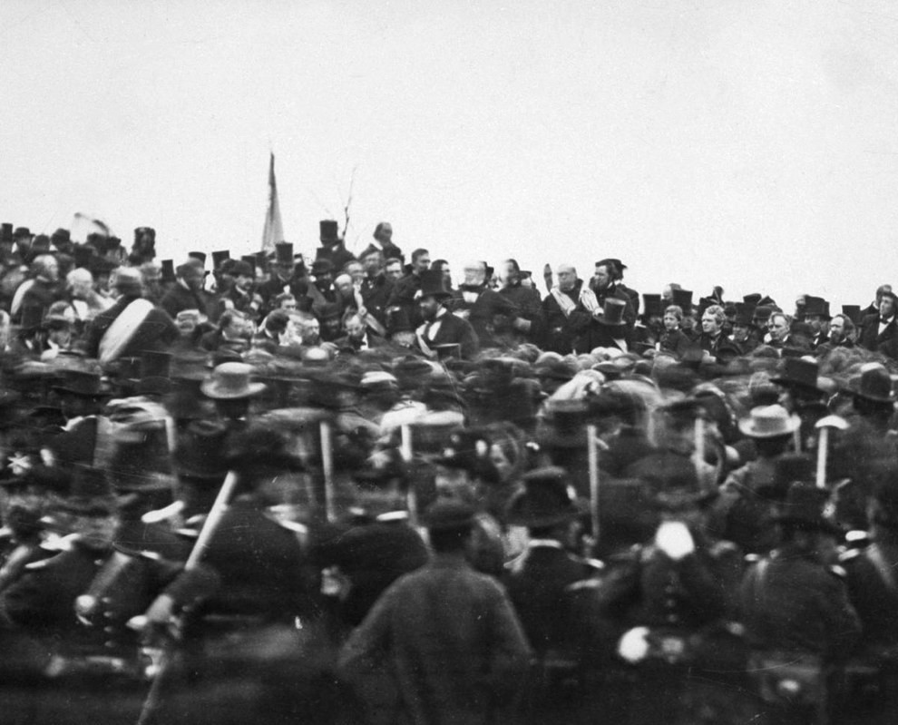 Значимые фотографии в истории. The Gettysburg address.