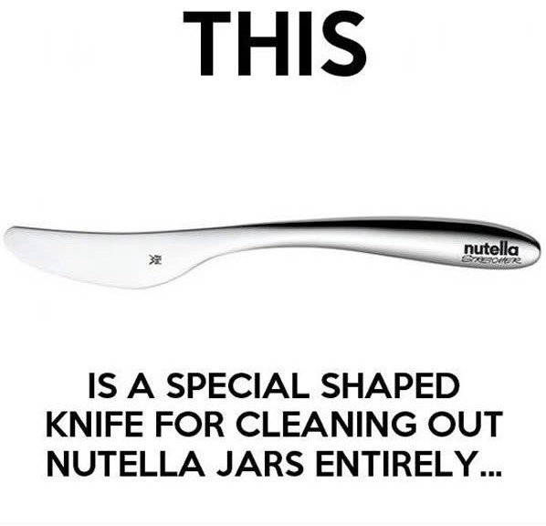 6. Нож для Нутеллы - 25 действительно классных изобретений.