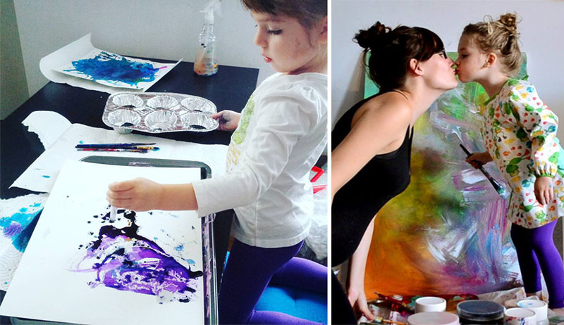 Мама превращает каракули 3-летней дочери в картины