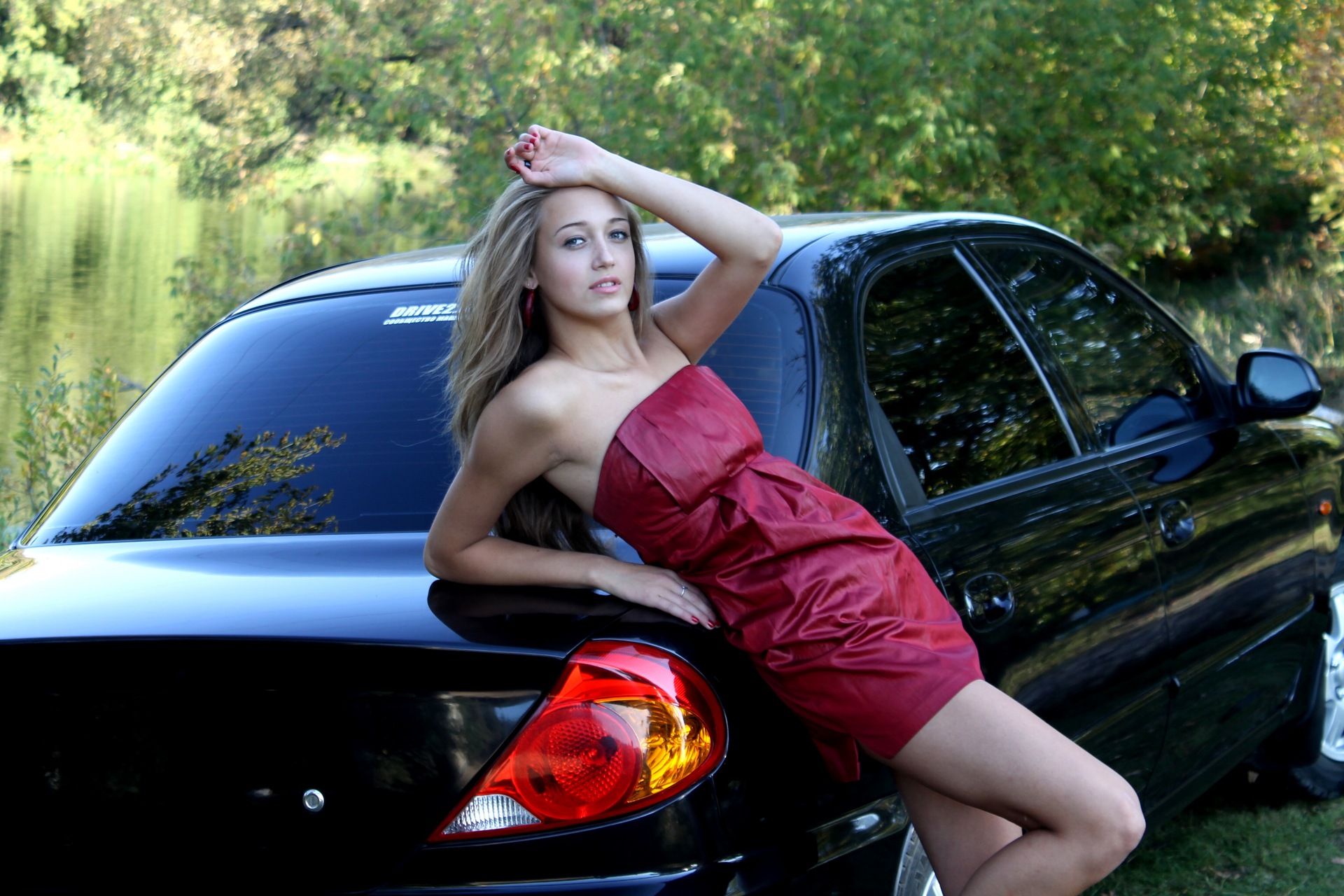 Красивые фото с машиной девушка