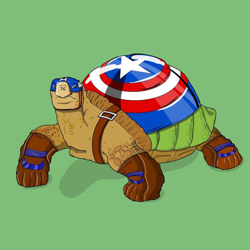 Капитан Америка + черепаха