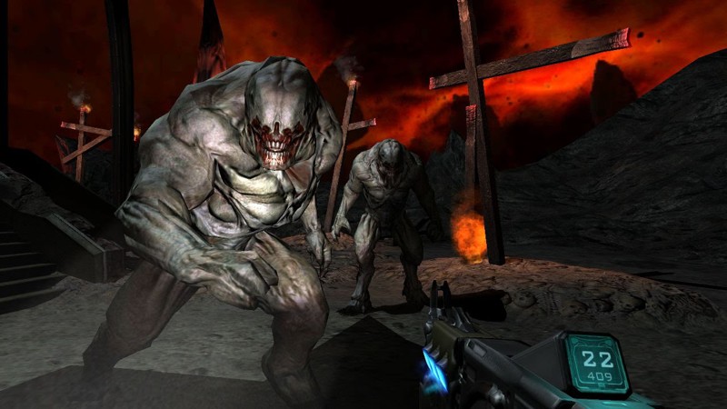 Ещё одна знаковая компьютерная игра, вышедшая в 2005 году: Doom 3.