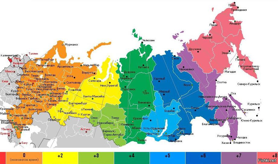 Карта с разделением областей