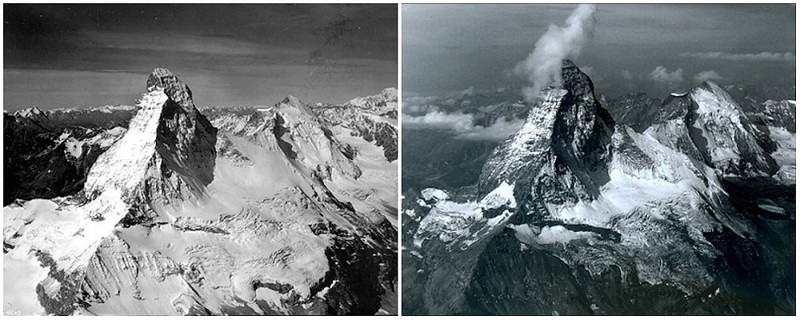 Маттерхорн — вершина в Пеннинских Альпах, на границе Швейцарии, кантон Вале, и Италии, провинция Валле-д’Аоста. август 1960 – август 2005