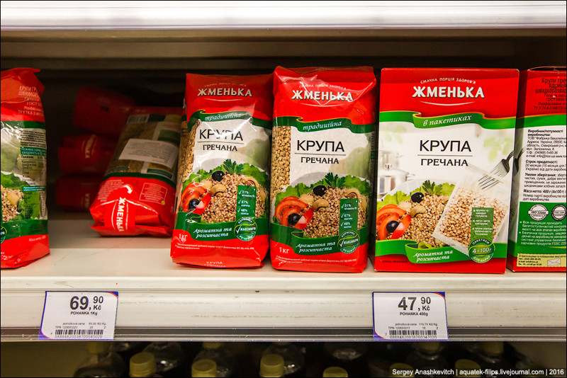 Цены на продукты в супермаркете Праги