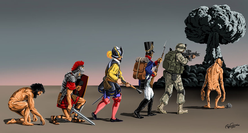“Война и мир” – новая серия политических иллюстраций от скандального Гундуза Агаева 