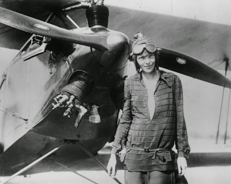 Amelia Earhardt — первая женщина, совершившая перелет через Атлантику (1928)