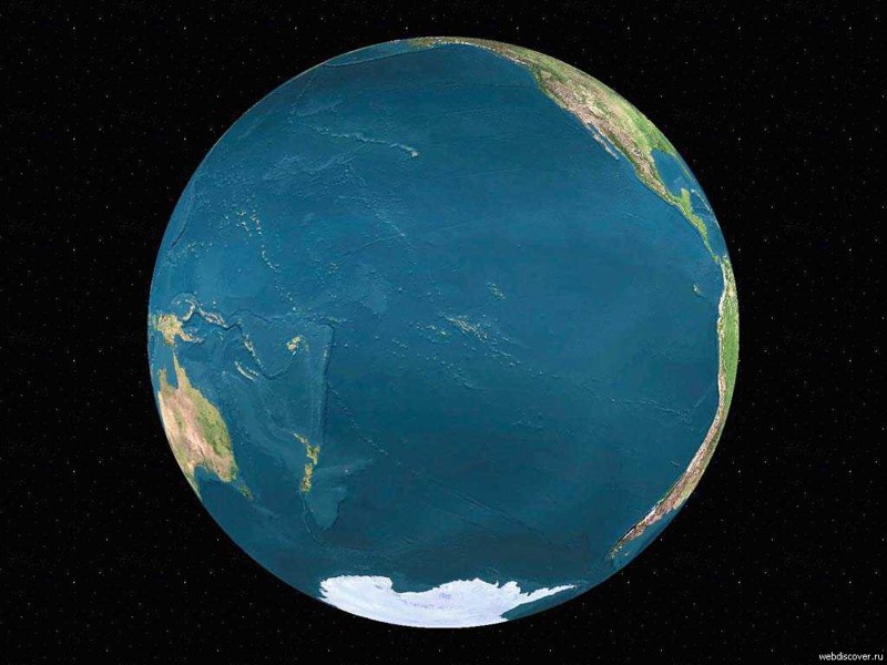 Земля со стороны Тихого океана.