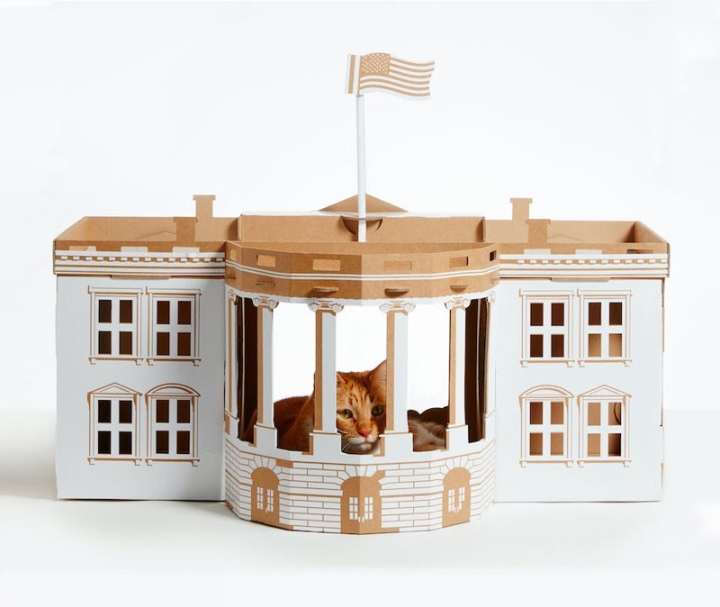 7 картонных домиков для кошек, смоделированных на основе известных архитектурных сооружений
