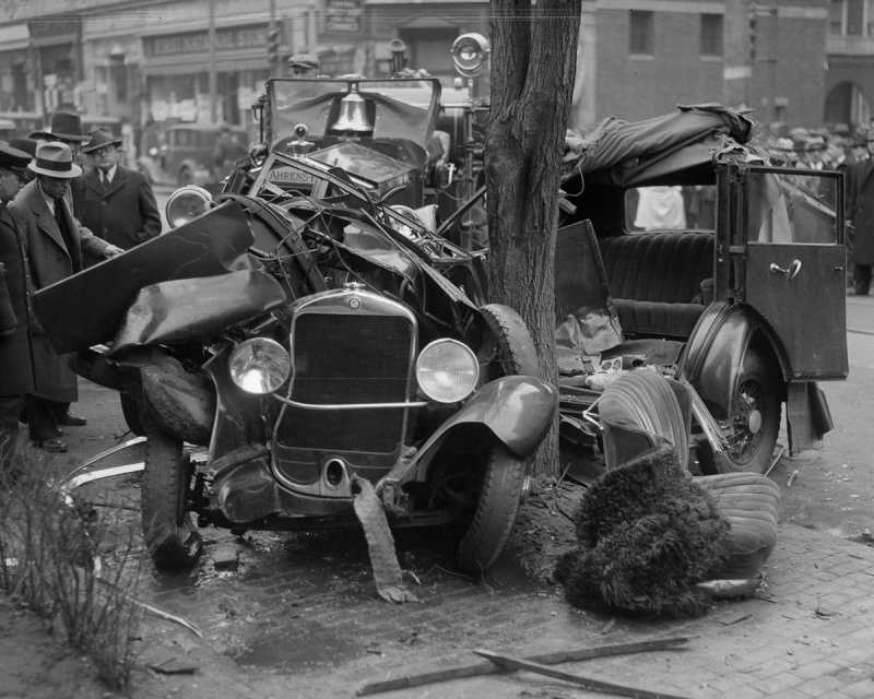 Автомобильные ретро-аварии Бостона 1930-х годов