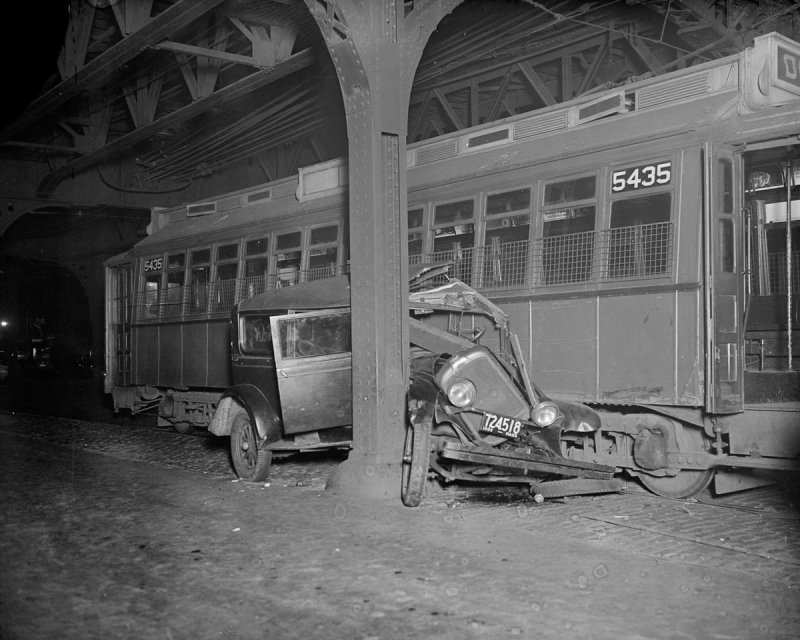 Автомобильные ретро-аварии Бостона 1930-х годов