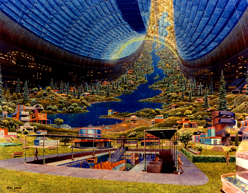 Космические колонии будущего в представлении художников NASA