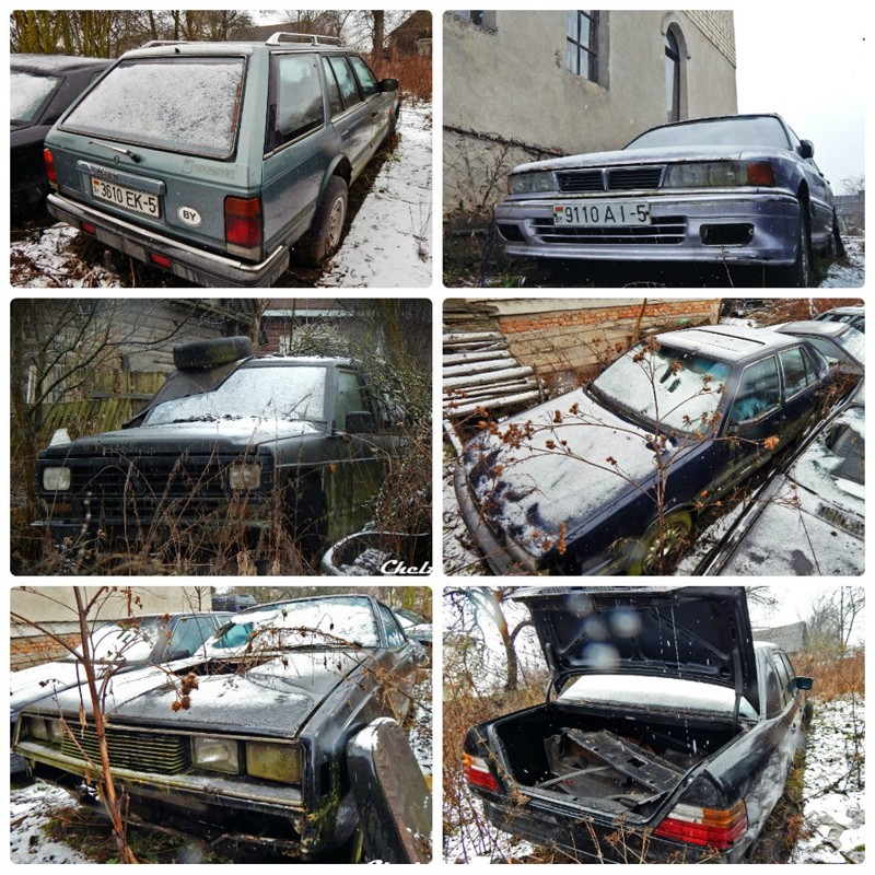 "Коллекция" легендарных автомобилей во дворе частного дома