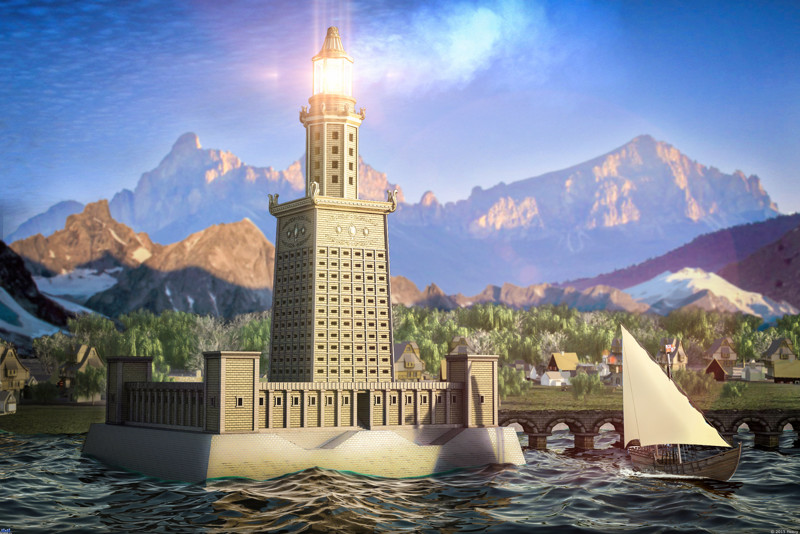 Александрийский маяк (Александрия, Египет) — Бурдж-Халифа (Дубай, Арабские Эмираты).