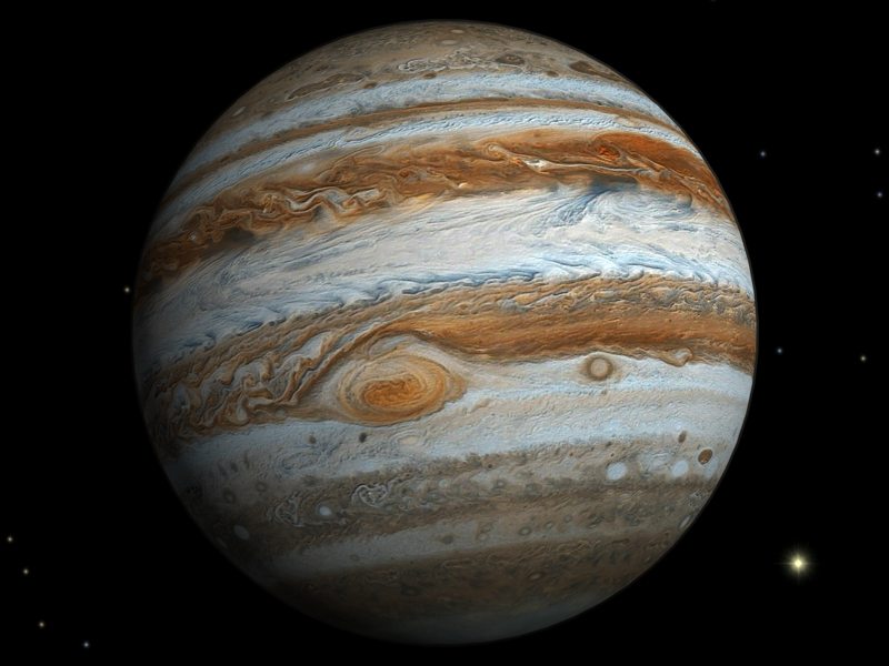 Юпитер поглощает космический мусор