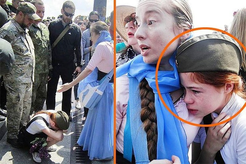 Девочку, униженную нацистами в Киеве, приглашают на празднование Дня ВМФ в Россию