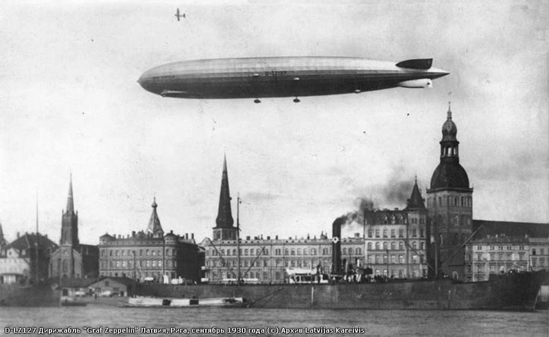   Дирижабль "Graf Zeppelin" над Ригой