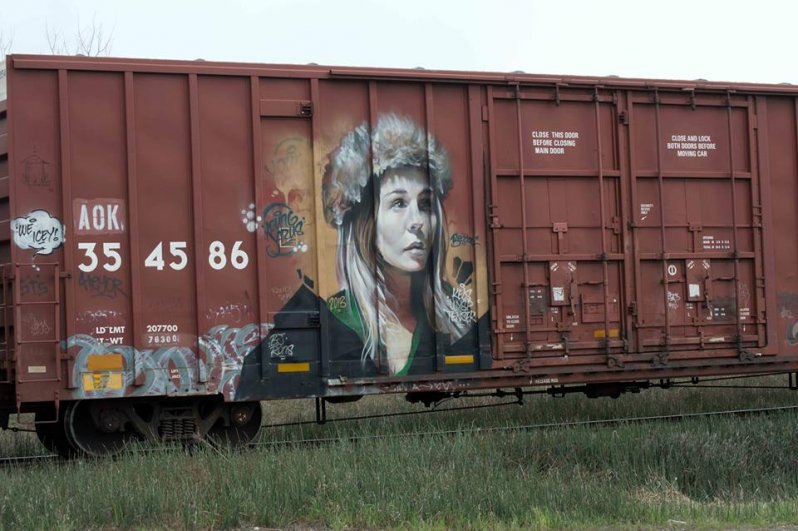 Граффити на товарном вагоне