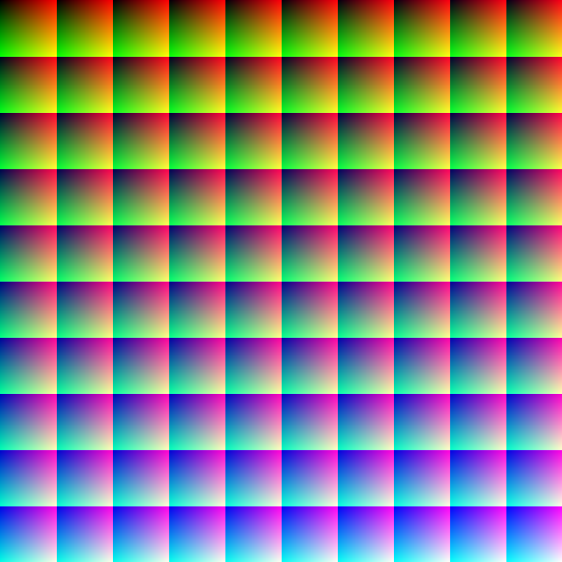21. Так выглядит миллион цветов в одной картинке (каждый пиксель отличается по цвету):