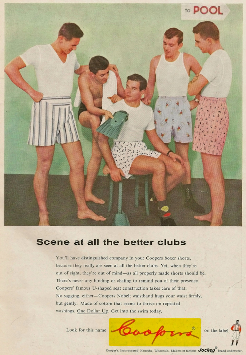 Смешная и нелепая винтажная реклама мужского белья