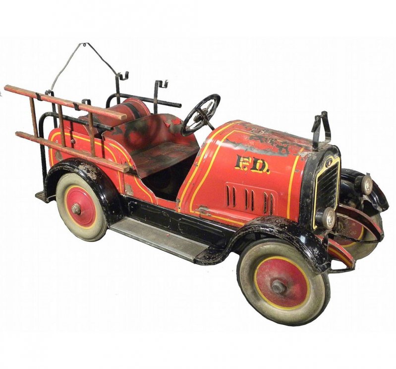 1927 Gendron Hose Reel Fire Truck Kids Pedal Car.