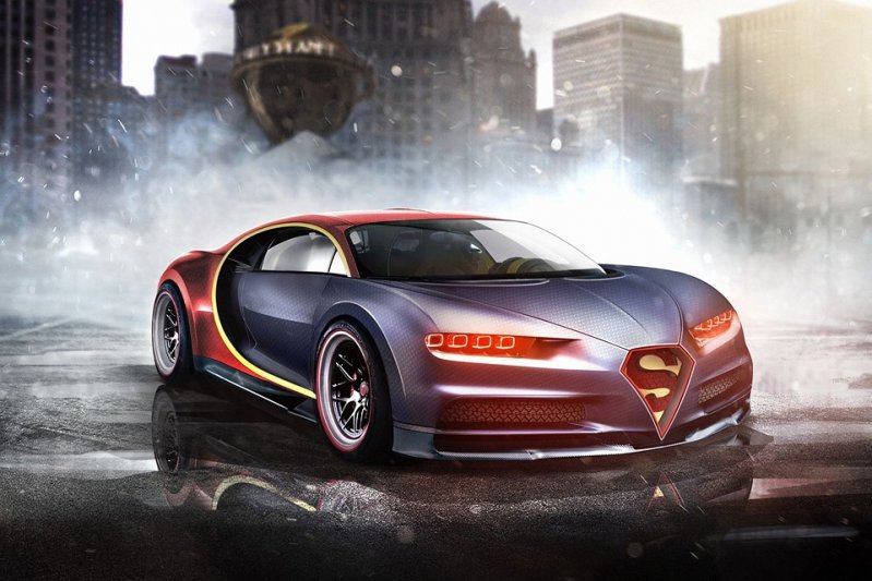  Самому сильному — самый быстрый автомобиль. Этот Бугатти, конечно же, для Супермена.