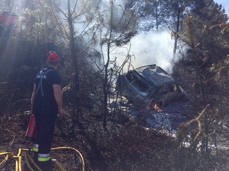 Раллийный Hyundai сгорел в Португалии
