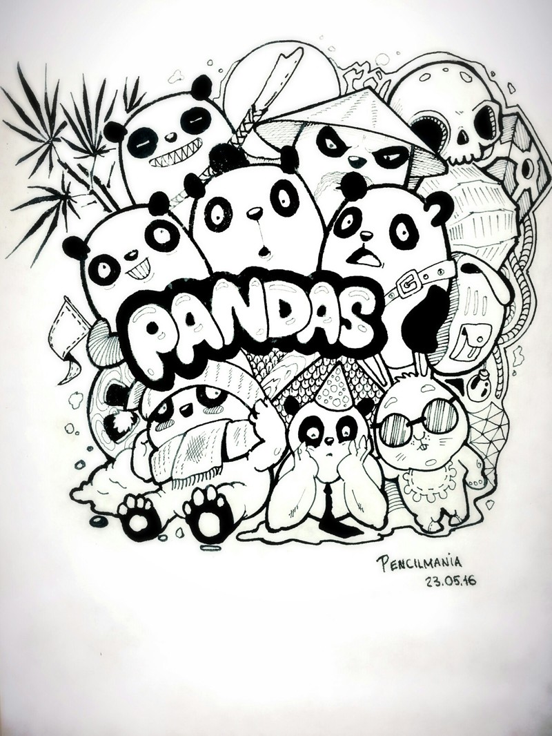 Панда дудлинг