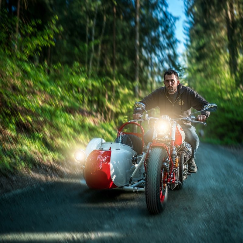 Кастом Moto Guzzi 850 T3 с коляской 