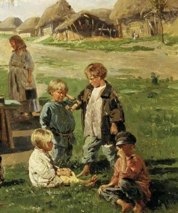 Картинка мальчик в деревне