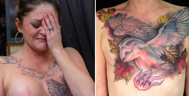 Татуировки под грудью