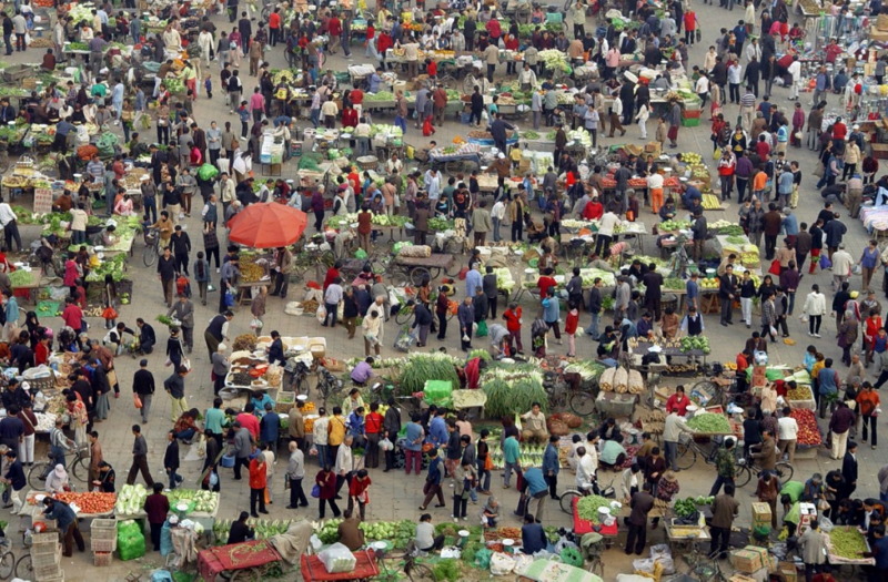 Рынок в Пекине.