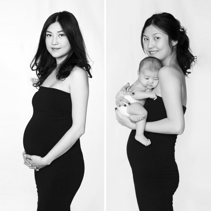 Мама после беременности. Фотосессия до и после беременности. Фотосессия беременных до и после. Фотосессия беременной и потом с ребенком. Беременные до и после родов.