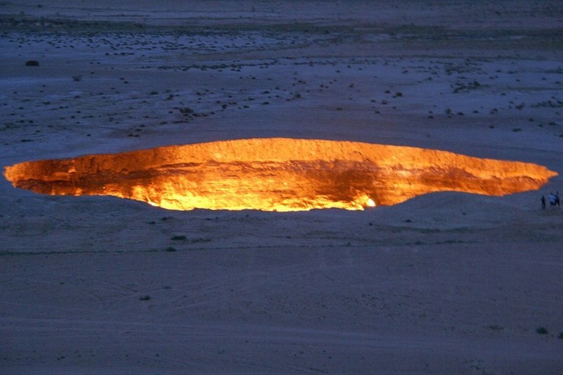 9. Газовый кратер Дарваза в Туркменистане