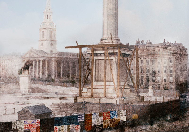 Трафальгарская площадь, 1844 год. Лондон, Великобритания.