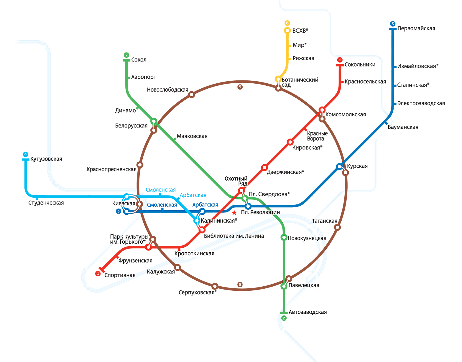 «Мостранспроект» опубликовал схему московского метро 2030 года