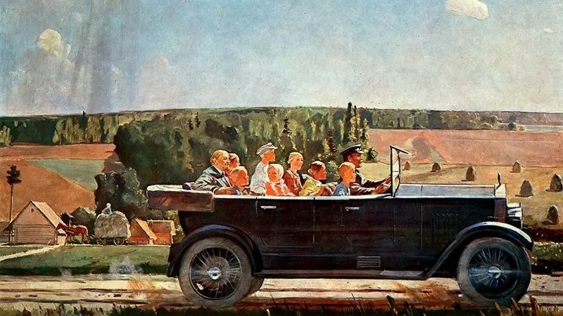«В. И. Ленин на прогулке с детьми». Александр Дейнека, 1938 год