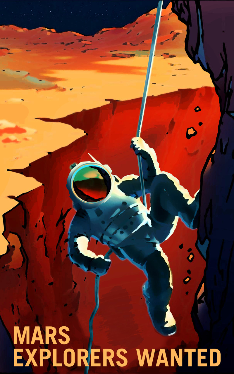 А ты записался в марсиане? NASA выпустило красочные постеры на тему покорения Марса