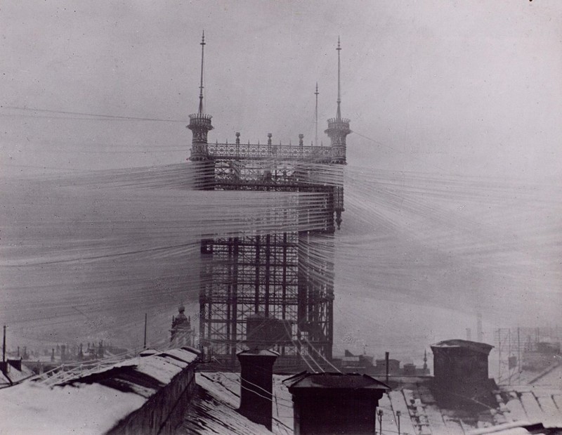 Так выглядела телефонная башня в Стокгольме в 1890 году